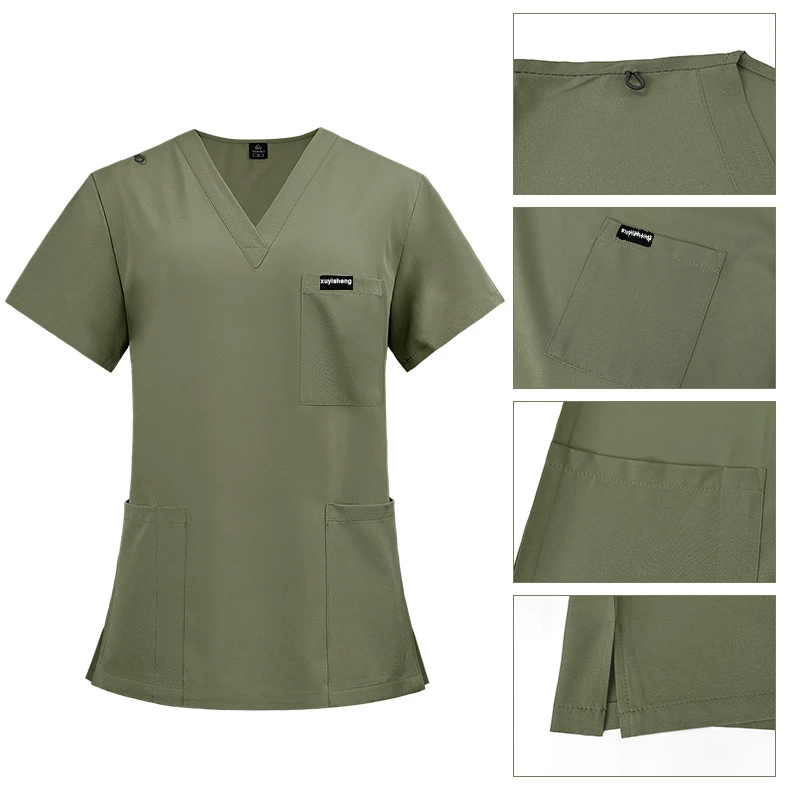 Fashionable Medical Scrubs Uniforms Hospital Nursing Scrub Nurse Scrubs Unisex Set
