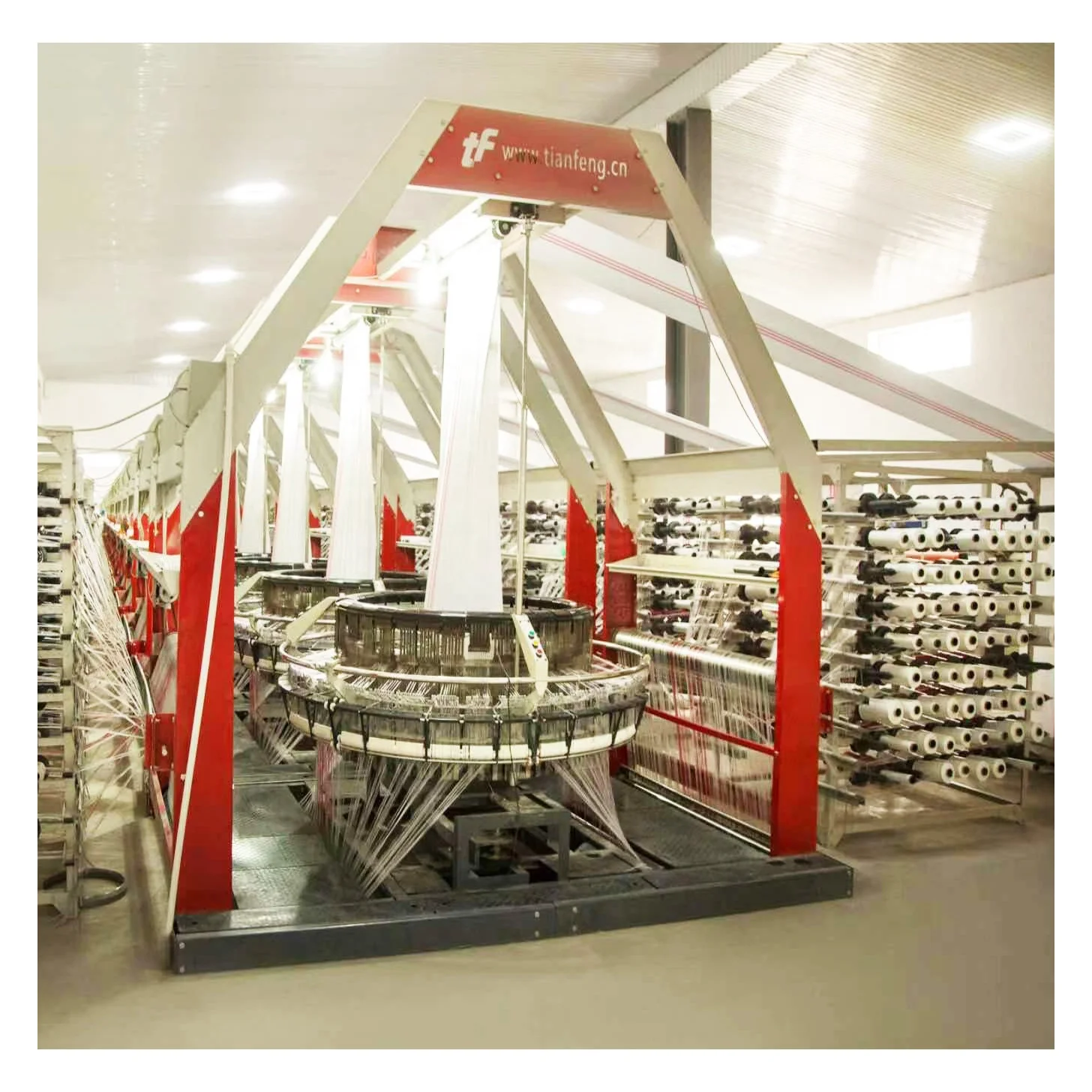 Full set pp sack making machine Eight Shuttle Circular Loom for Jumbo and FIBC Big Woven bag Production Line