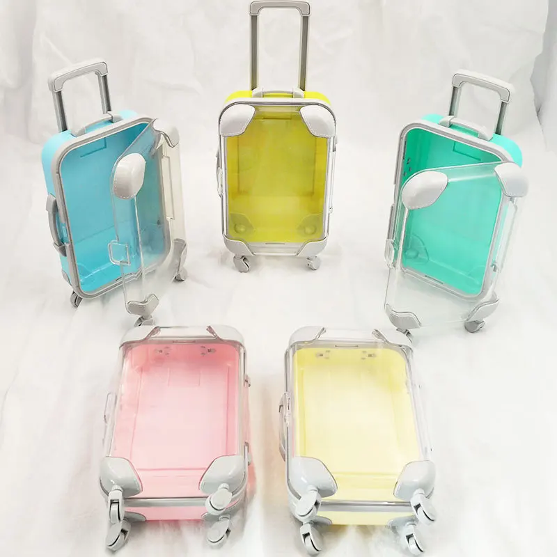 3d/5d/6d mink lashes mini suitcase packaging box 15mm -25mm mink eyelashes travel case empty eyelash case vendor