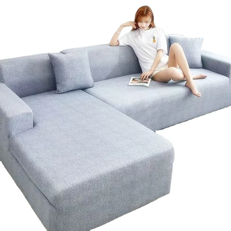 Spandex Elastic Sofa Cover Sets L Shape Stretch Furniture Cover Sectional Corner Couch Covers Wholesale Universal New Modern