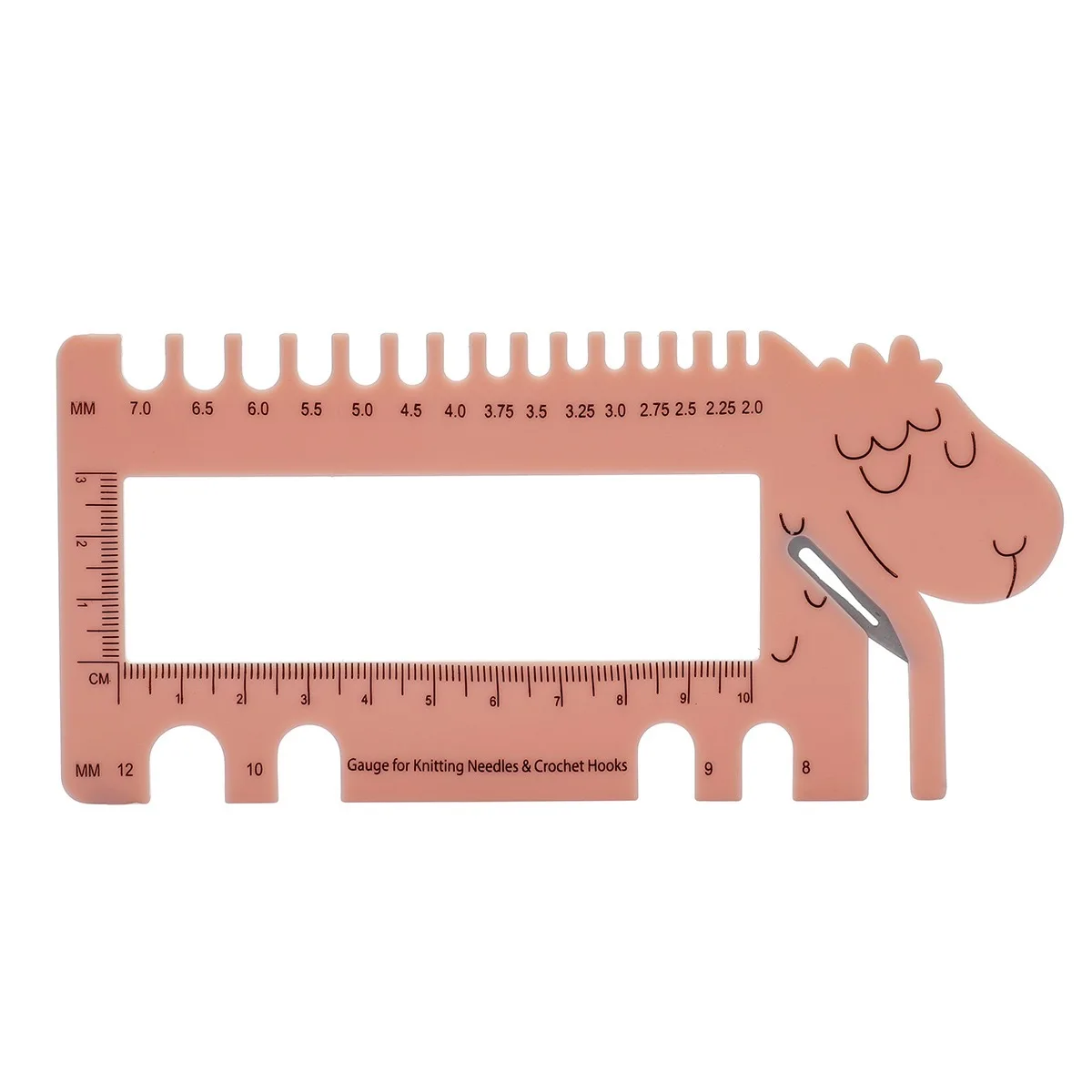 Knitting Tools Crochet Accessories ABS Plastic Gauge Ruler for knit and crochet hooks