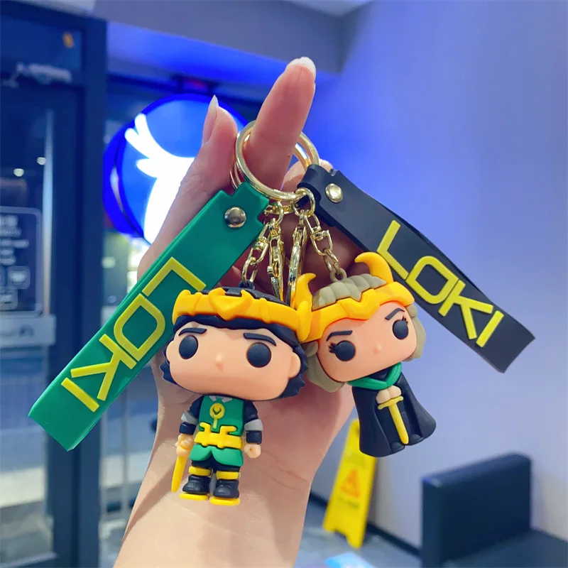 Марвел научно-фантастический фильм Локи игрушка брелок мультяшная кукла супергерой кулон оптом ПВХ аниме Брелки Аксессуары