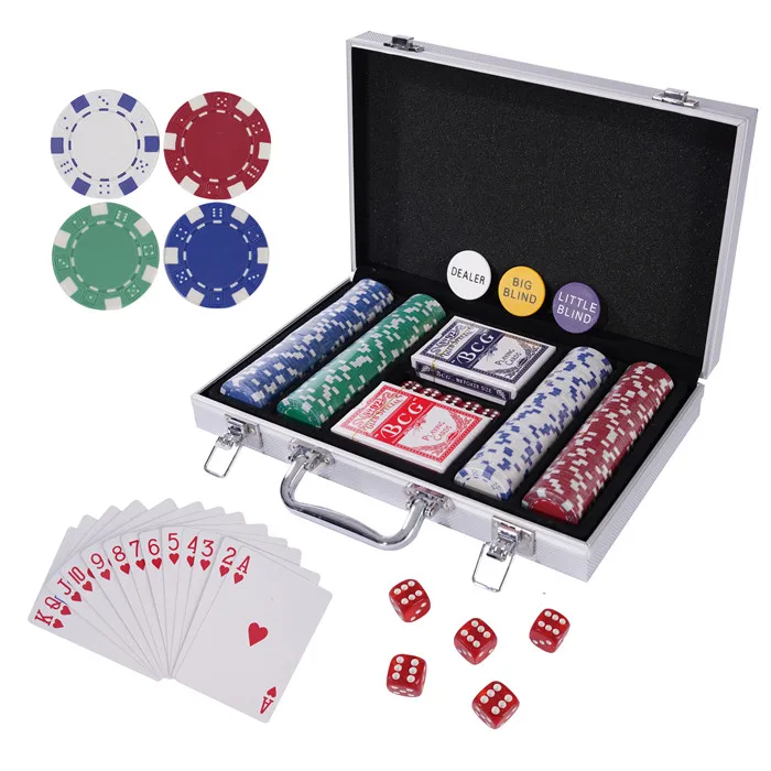 New Design Poker Chip Set 200 Poker Chips Box 11.5g Custom Poker Chips 2 Playing Cards OEM Service