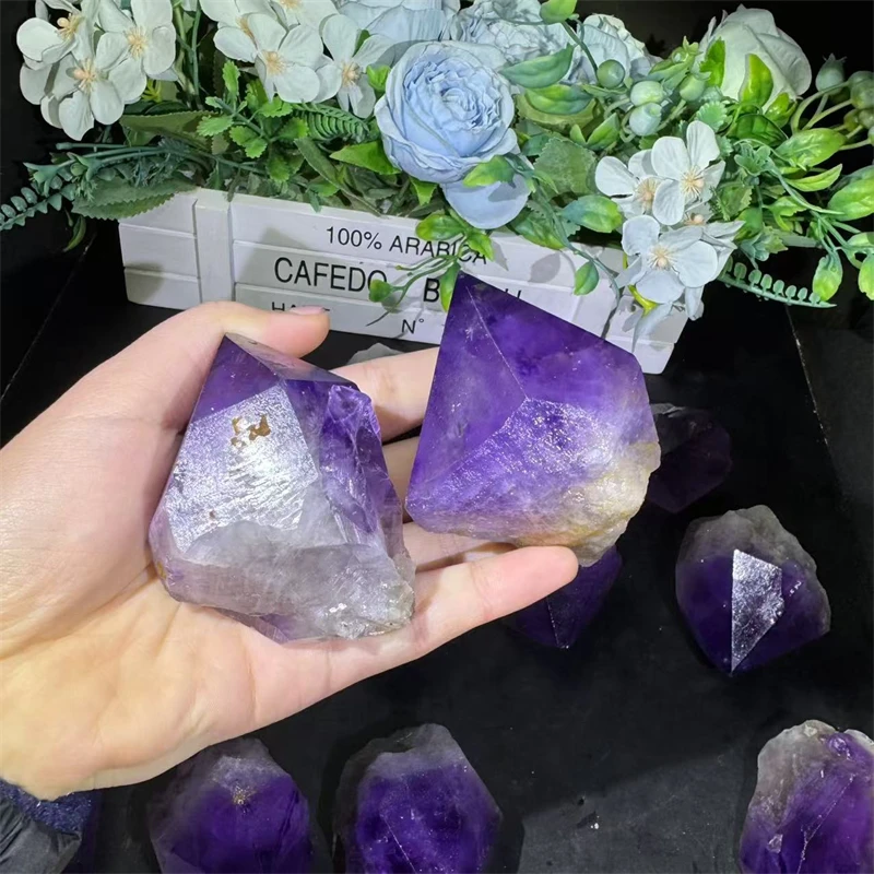 Factory Price Wholesale Healing Crystal Points Amethyst Rough Point for Home Decoration