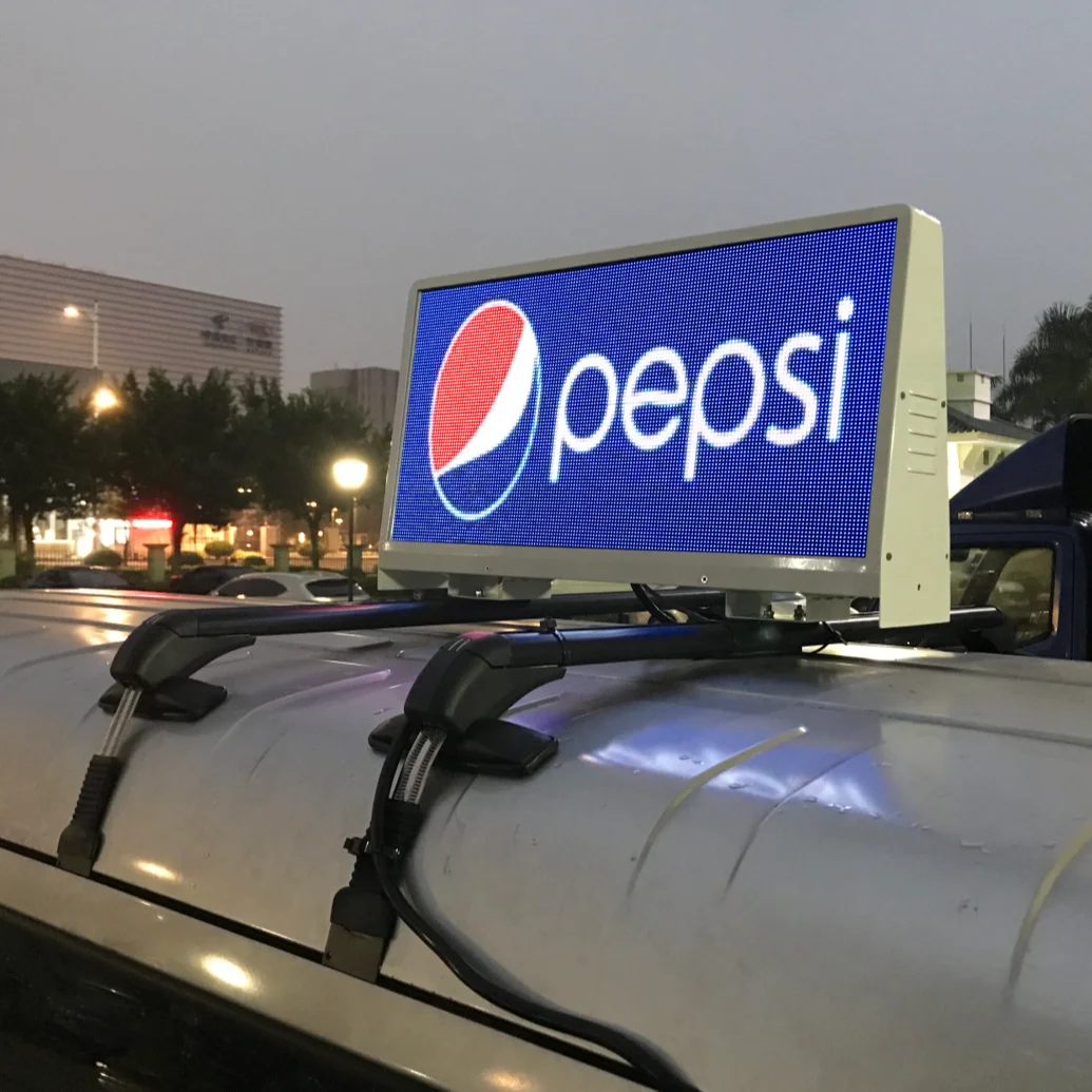 New design LEDbow P4 Taxi top LED display with aluminum structure and smart control system(Small version)