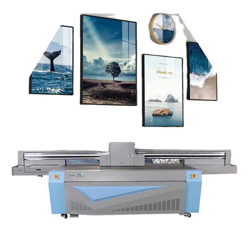
Industrial large format 2.5*1.2m 3d UV flatbed printer in digital printing machine wood glass 
