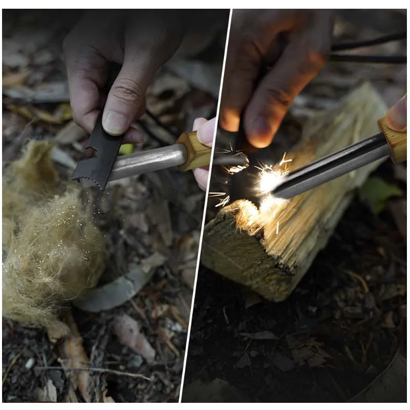 Camping equipment ferrocerium ferro rods flint survival striker magnesium firestarter friction tool