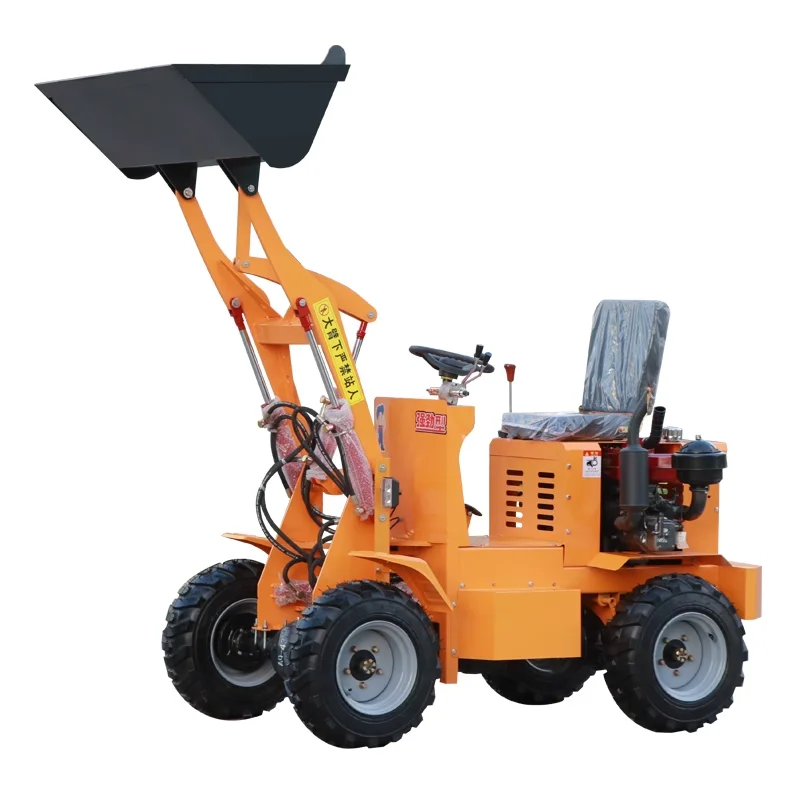 4wd wheel 1 ton backhoe back hoe loader small big Mini Front end tractor backhoe wheel loader skid steer lorry loader