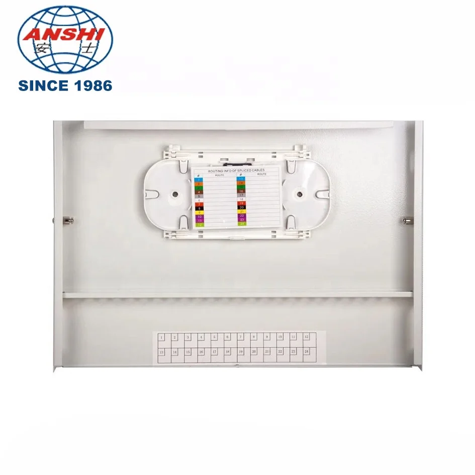ANSHI 19 Inch Fiber Distribution Frame 24/48 Port  Fiber Optic Patch Panel