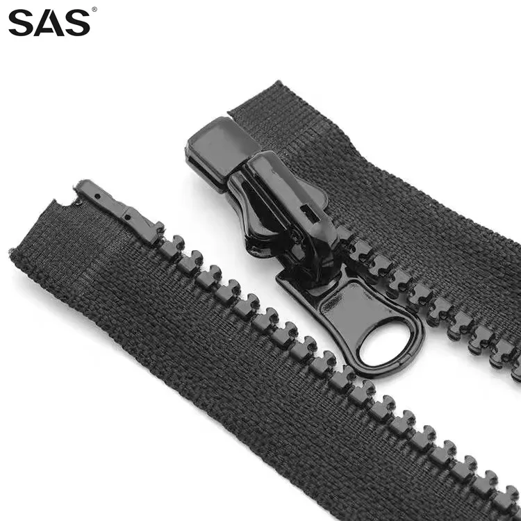 Аксессуары для SAS Zip 5 #8 # fermeture eclair Puller с открытым концом застежка-молния логотипом цвет черный тент пластиковая смола