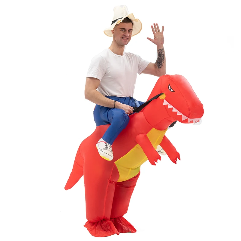 Standard Adult Kids The Original Inflatable Riding Dinosaur Costume