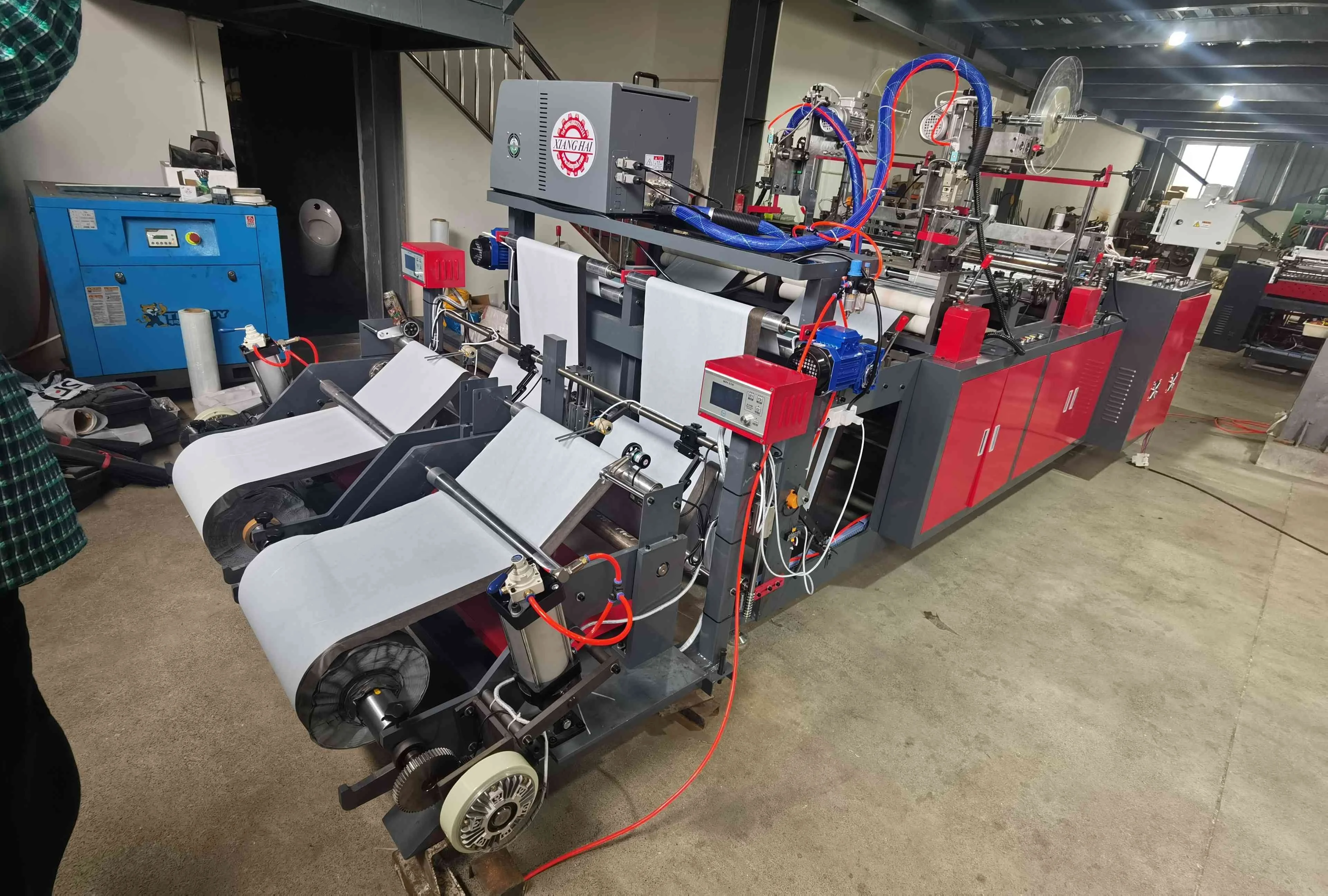 PE Poly Side Sealing Envelope Plastic Express Courier Mailer Bag Making Machine