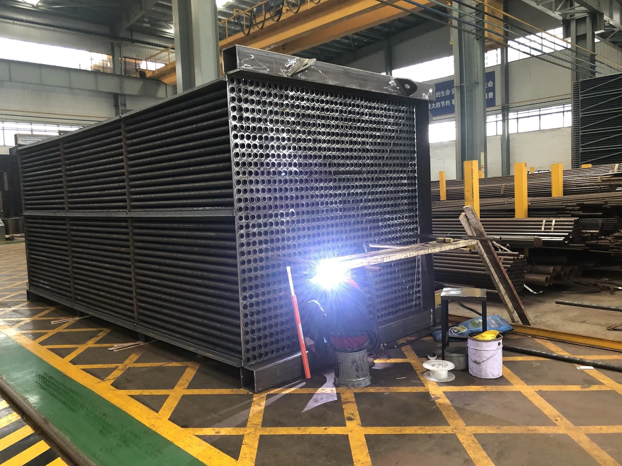 Power Plant Fire Tube Boiler Spare Parts Tubular  Air Preheater Heat Exchanger