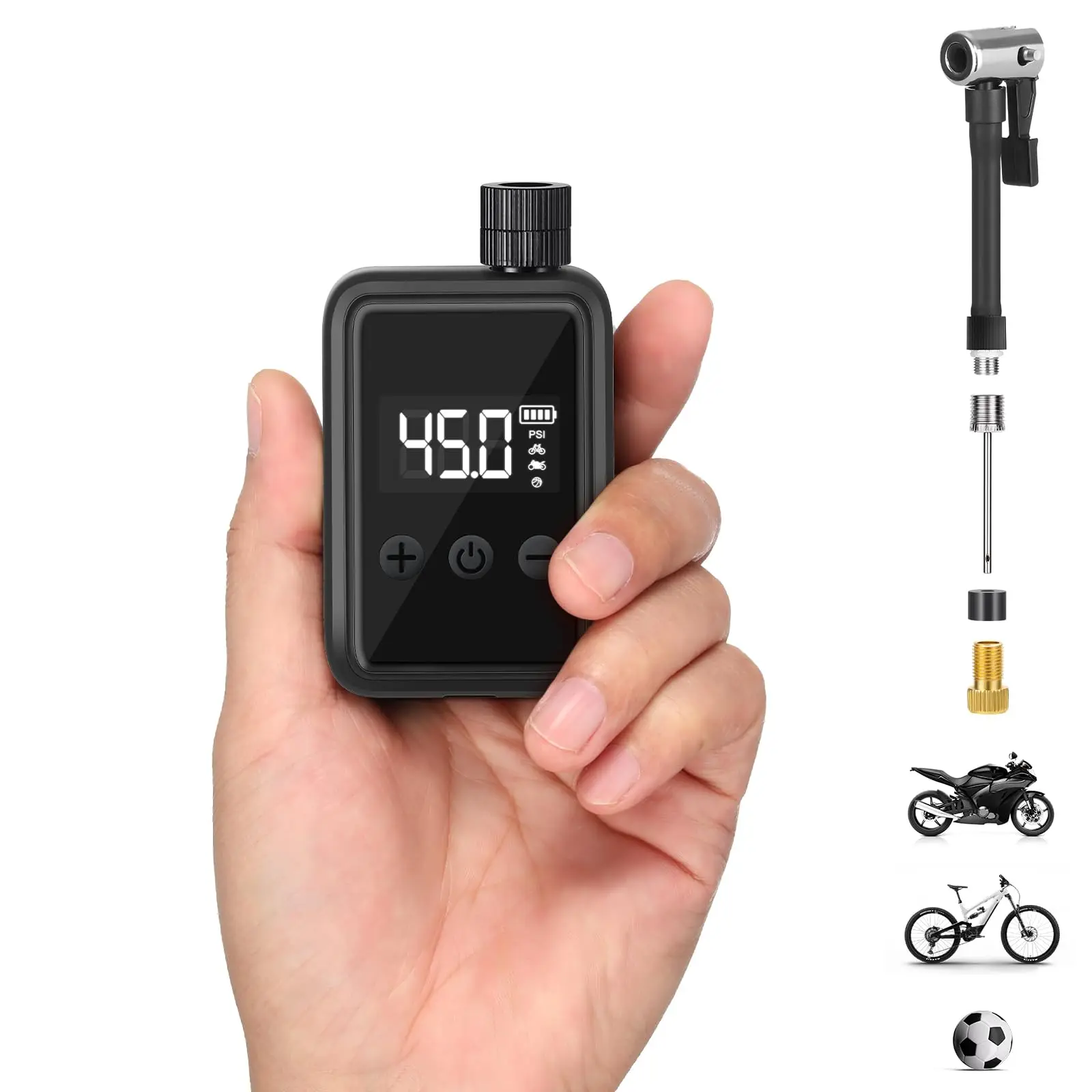 YANTU AM51 130 psi cordless tire inflators portable digital mini electric bicycle motorbike air pump compressor tyre inflator