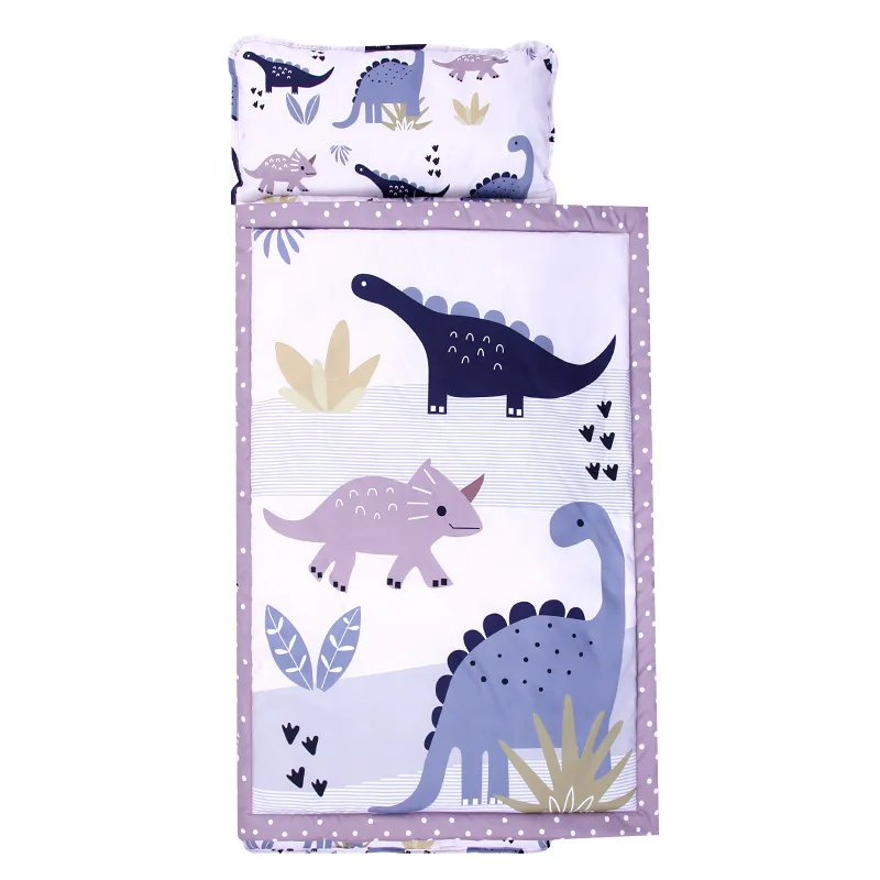 IVY Daycare Preschool Toddler Nap Mat With Pillow And Blanket Cotton Foldable Nap Mats