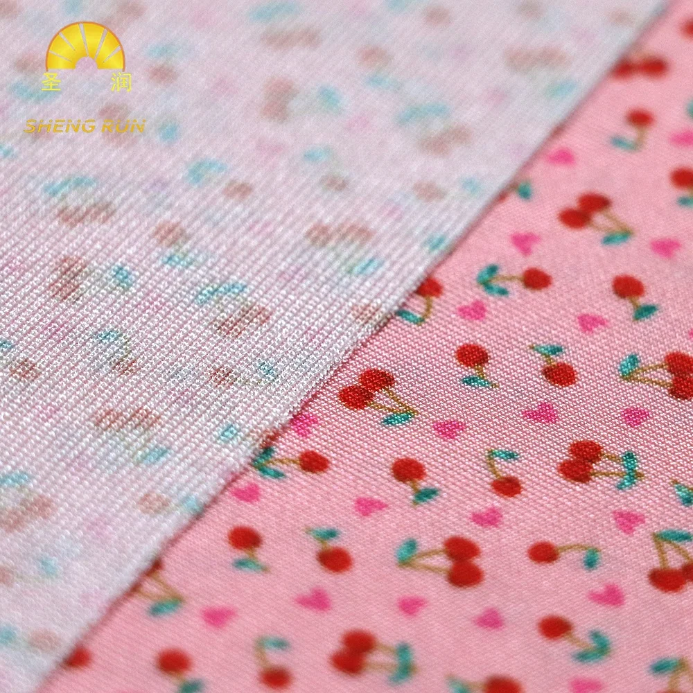 New Product Digital Custom Printing 100% Polyester Soft Small Cherry Printing 50D Oxford Fabric