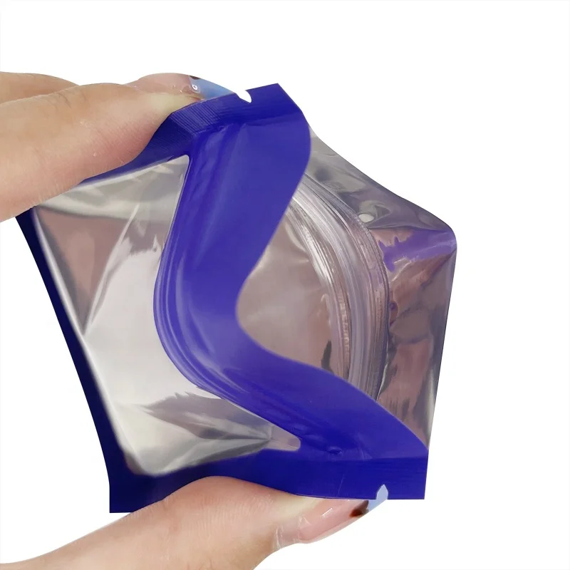 7x9cm 1g Matte Colors Zip Lock Bag With Clear Window Frosted Plastic Small Pouches Packaging 9 Colors