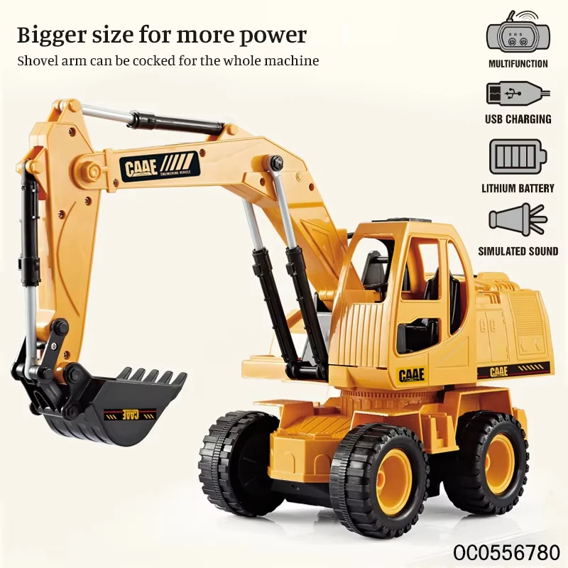 1/24 Scale 2.4g Remote Control Excavator Toy Watch Gesture Hand Control Rc Dump Truck Engineering Vehicles Manual Rc Excavator