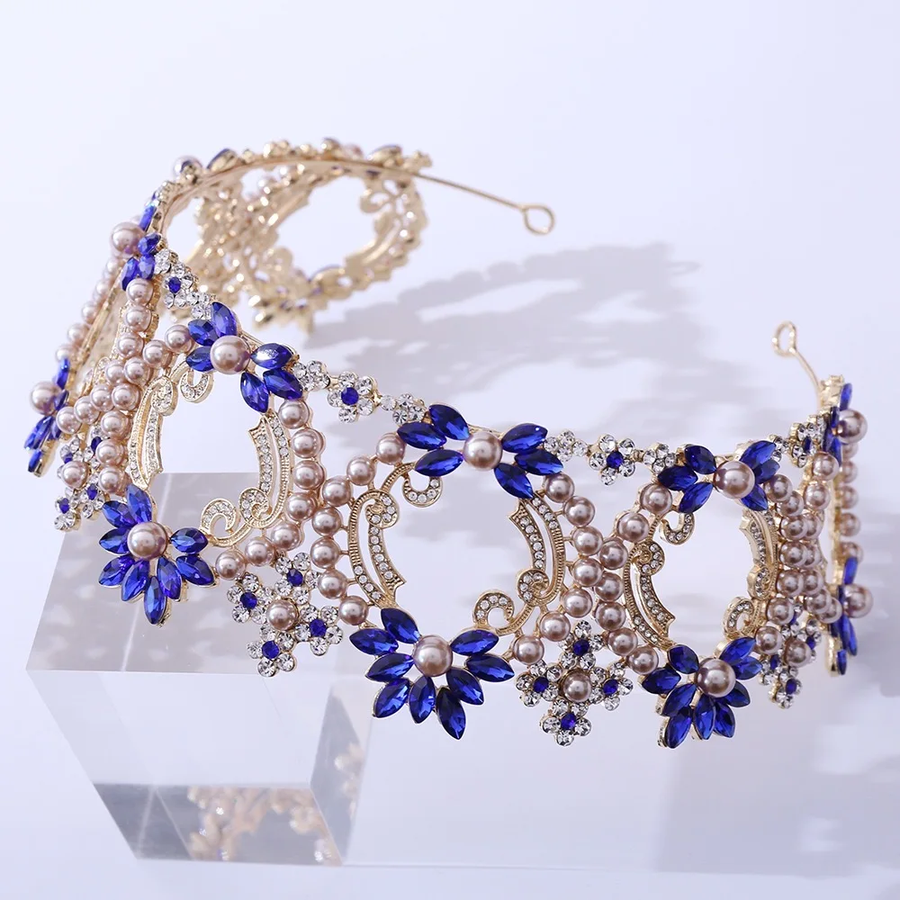 Wedding Bride Hair Accessories Crystal Hair Jewelry Rhinestone Tiaras And Crown For Women Girls