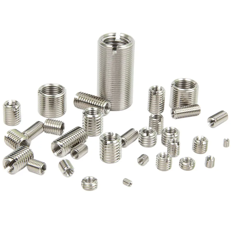 Carbon Steel Locking ensat Slotted Self Tapping Thread Insert Stainless Steel Threaded Bushing For Thread Repair