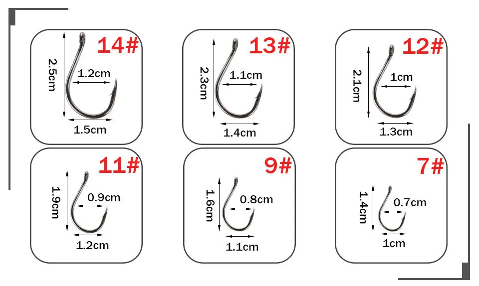 Factory wholesale 10pcs High Carbon Steel fishing circle hook