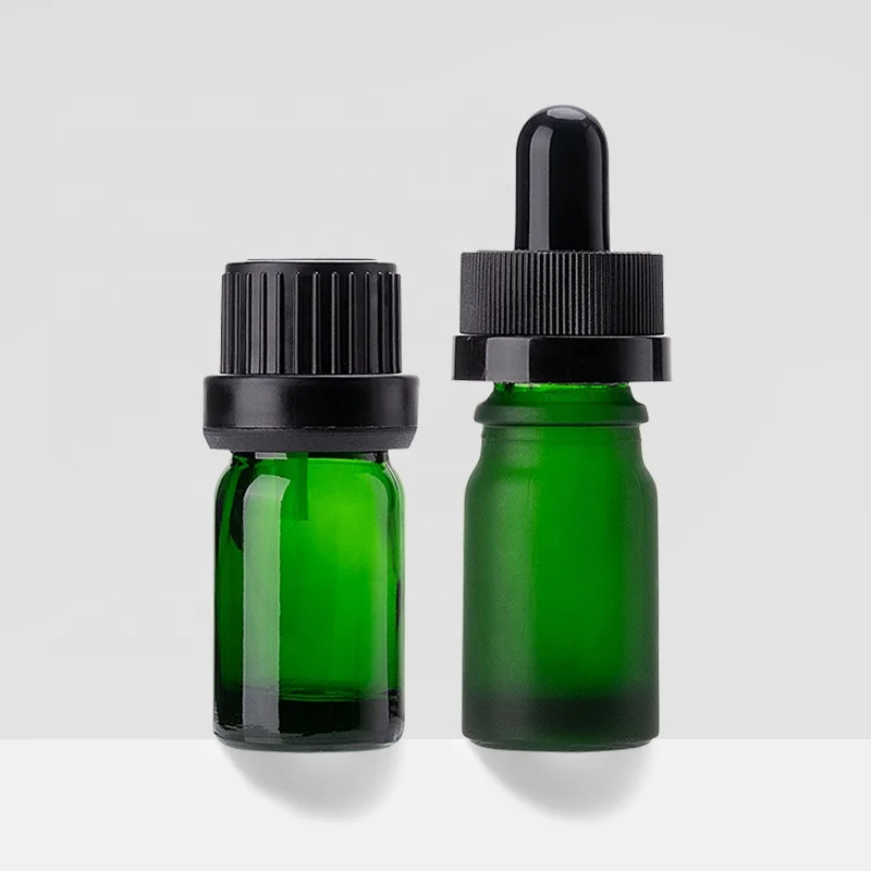 5ml green bottle of essential oil Factory Outlet Cylinder Glass Personal Care Roller Bottles Essential Oil