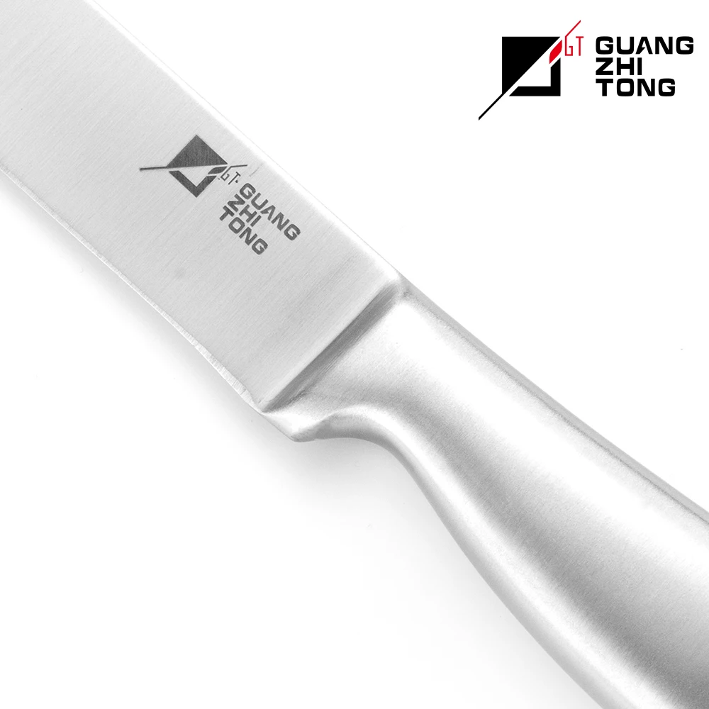 8-Inch Stainless Steel Kitchen Knife with Hollow Handle OEM Carving Slicing Knife Eco-Friendly Metal Kitchen Knife