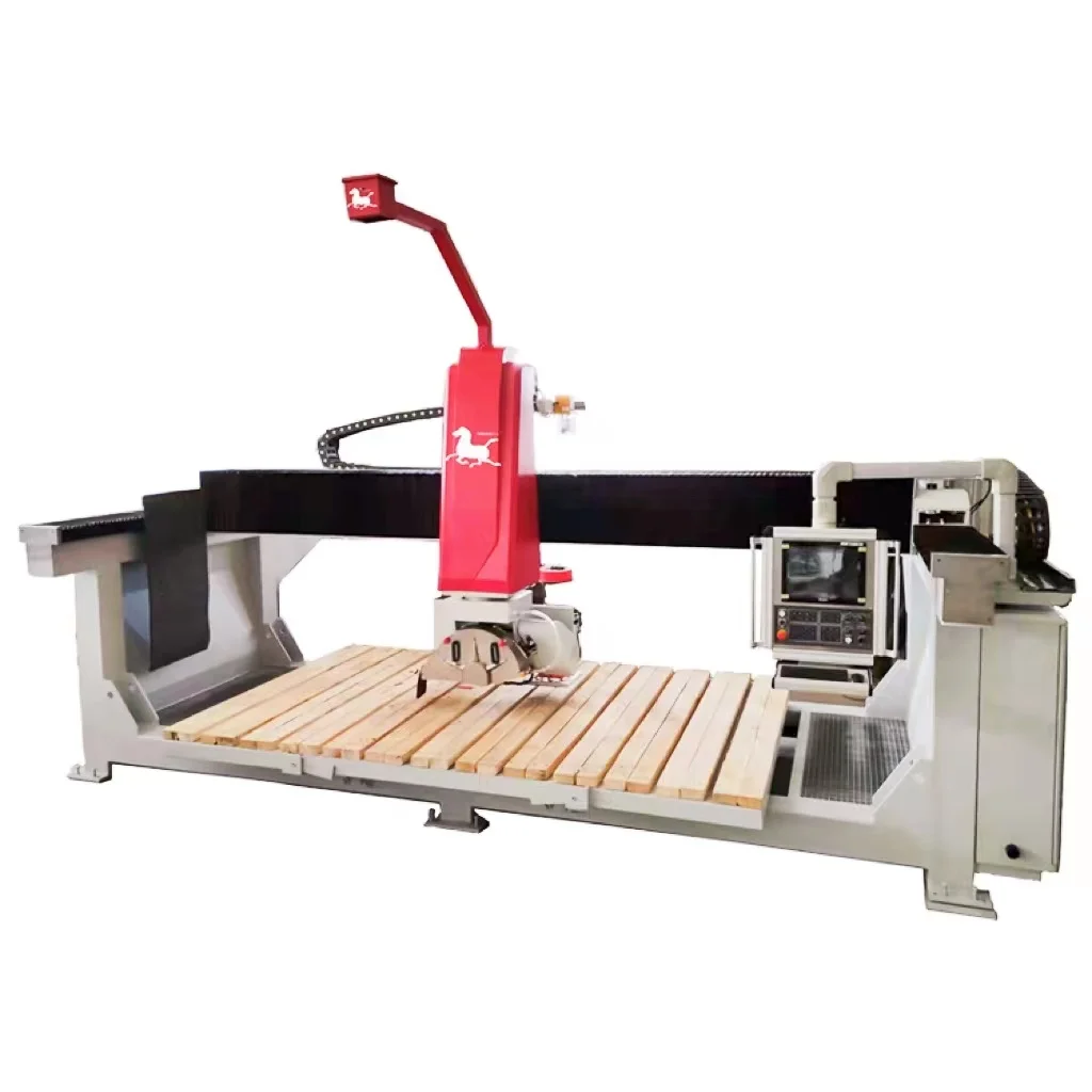 5 Axis Bridge Saw with Italian CNC System For Granite Marble Stone  Counter top Cutting Profiling Cutting Machine