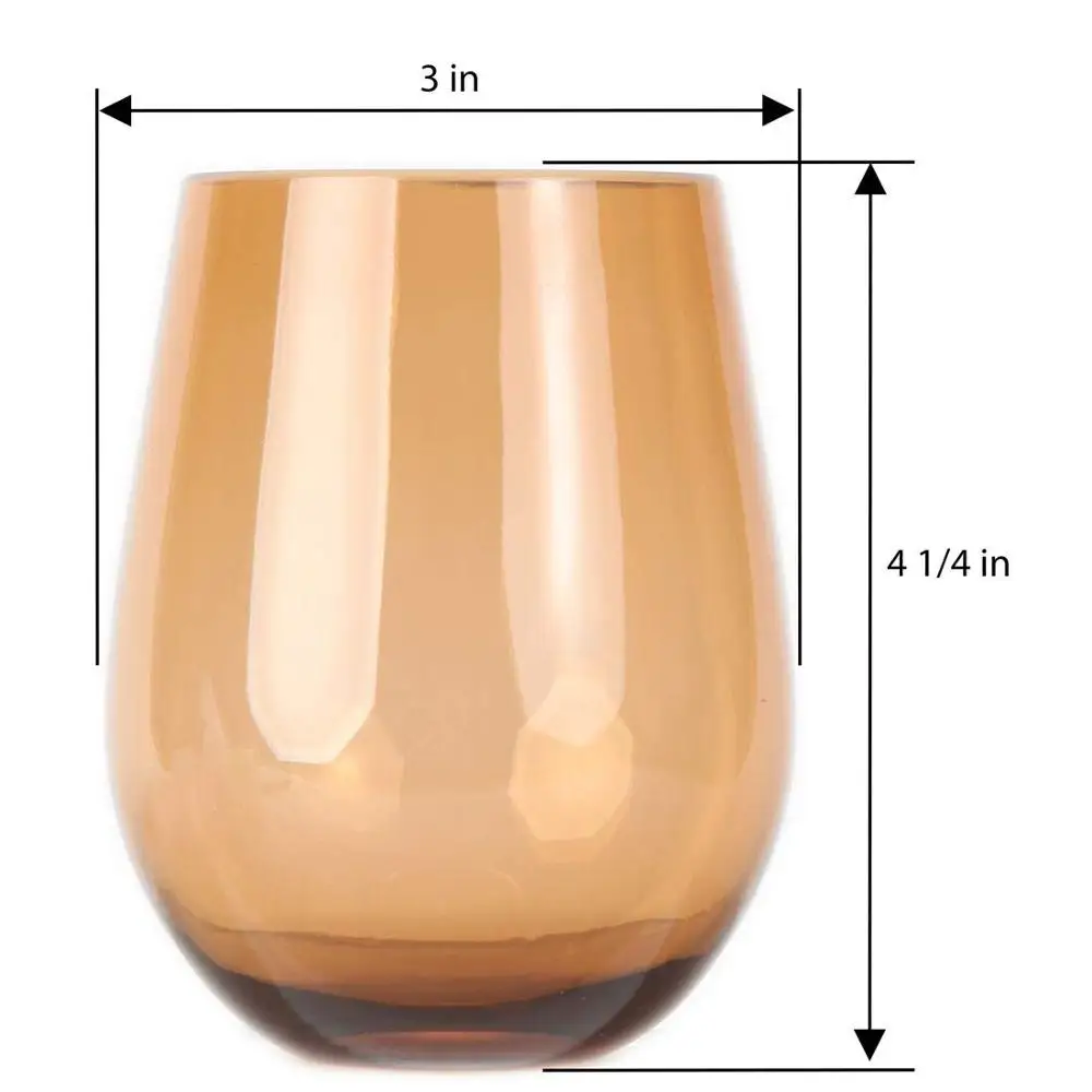 Home Unbreakable Acrylic Stemless Wine Plastic  Water Tumbler, Made of Shatterproof Plastic and Ideal for Indoor and Outdoor