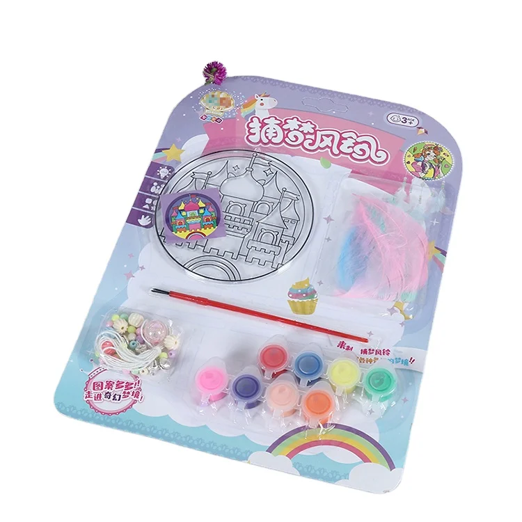 Customized Popular Children New Design Watercolor Painting Suncatcher DIY Painting Education Drawing Set