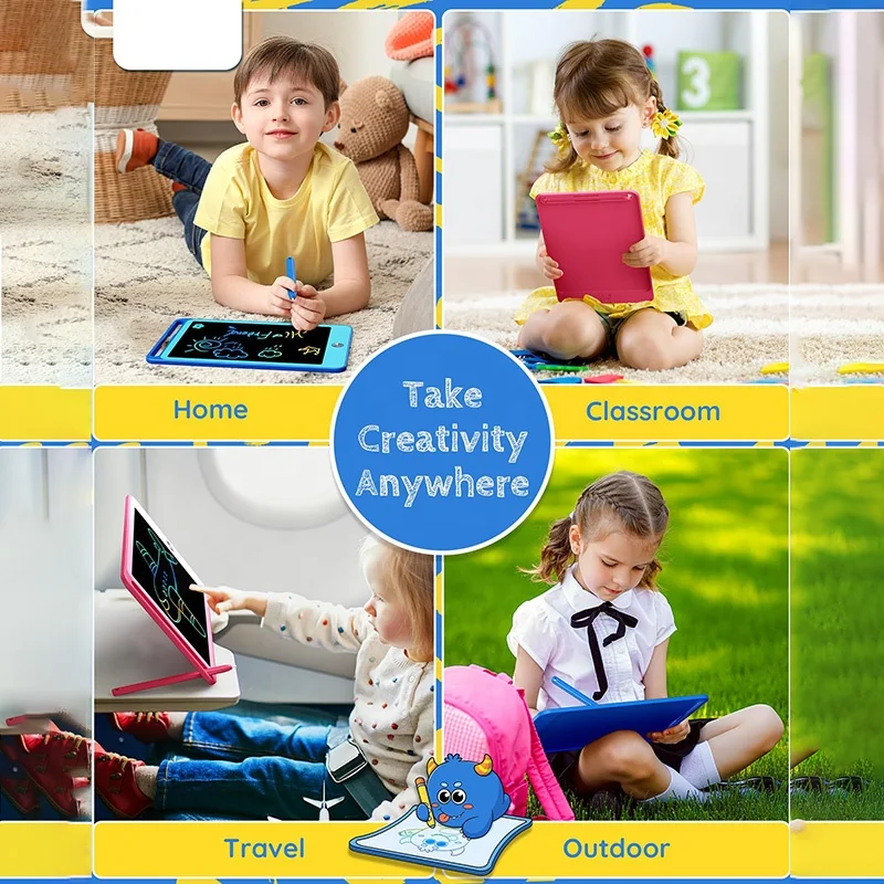 Erasable Ultra Thin Whiteboard Notebooks Memo Pads Electronic Writing Pad 8.5 10 12 Inch LCD Writing Tablet with Screen Lock