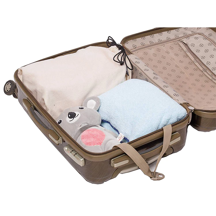 Wholesale breathable dust-proof storage pouch cotton bag with drawstring