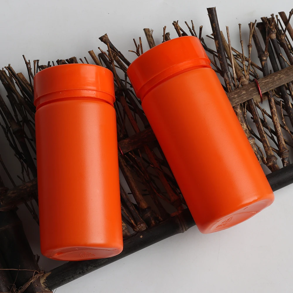 Empty Plastic PE 150ml Health Products Taurine Bottle PET Qianlin Bottle Orange Net Red Bottle Vitamin Effervescent jar