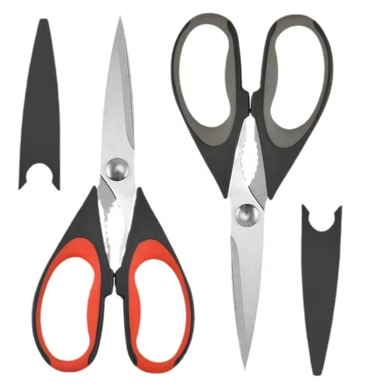 Hot Selling Multifunctional stainless steel kitchen shears meat bone chicken kitchen scissors Sharp Meat Kitchen Scissors