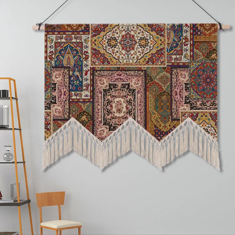 Boho Wall Hanging  Woven Tapestry Boho Chic Tassels Bohemian Wall Art Home Decor
