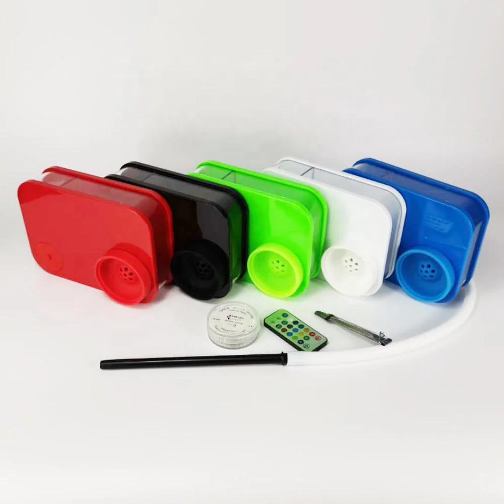 Hot Support customization Arabic hookah products direct sales hookah set black square box acrylic hookah shisha