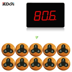 Quiz Buzzer Button System 3Keys 100% Waterproof Button And Small Display Hotel Room Service Equipment 1 screen 10 buttons