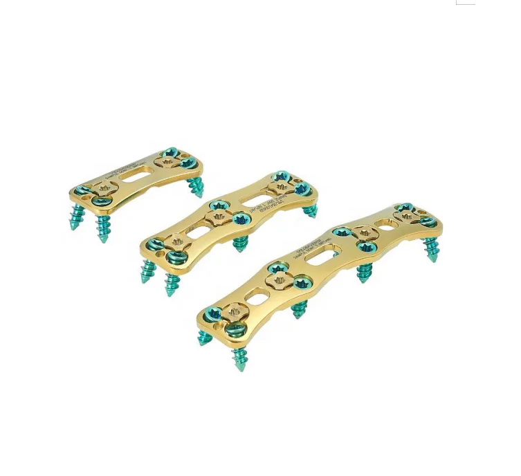 Ортопедическая титановая хирургическая Передняя Шейная пластина и винты ISO 13485 Для Фиксации Позвоночника