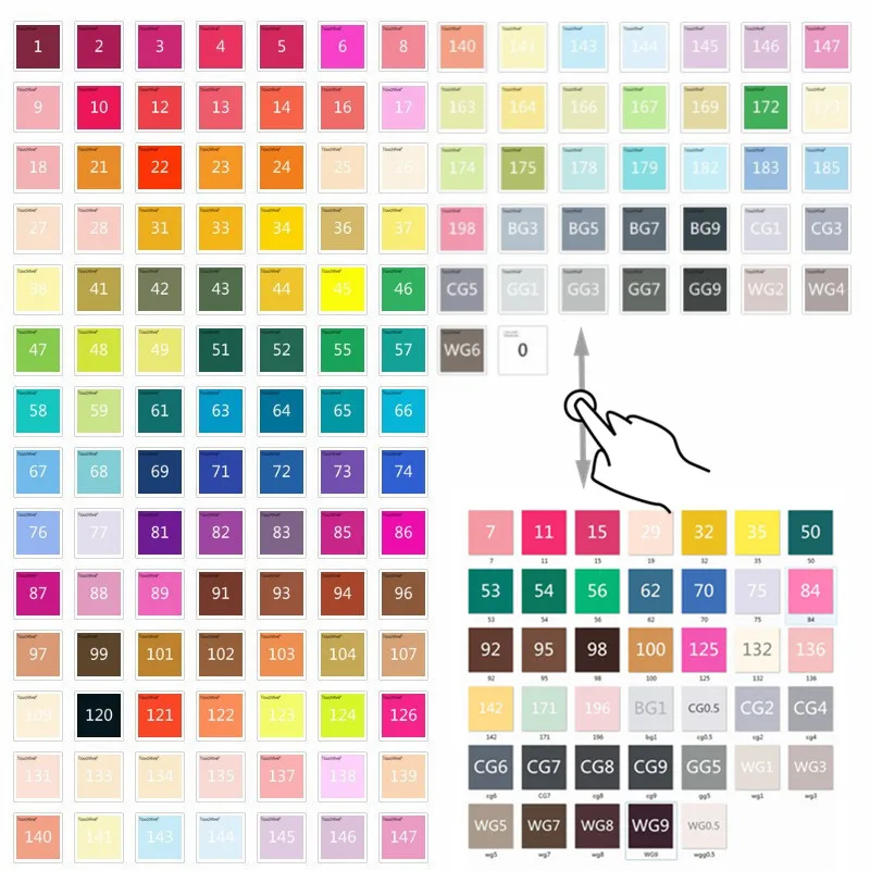 
Hot Selling168 Colors Dual Tip Art Markers,Permanent Marker Pens Highlighters With Black Bag 