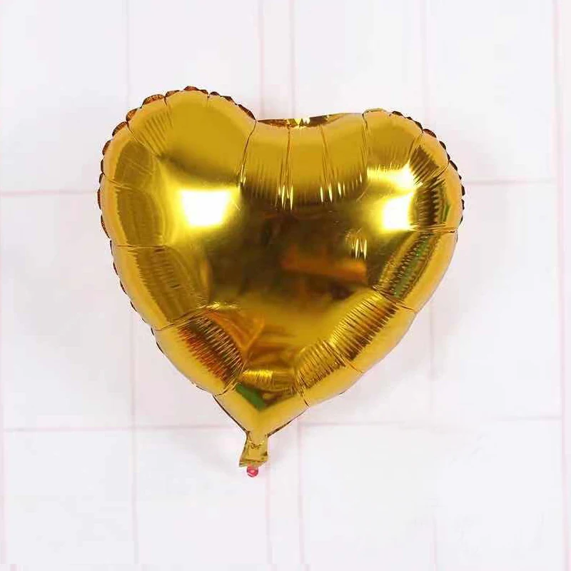 New products beautiful colorful 18inch heart shaped foil balloons