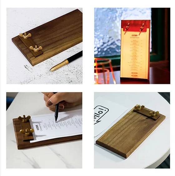 Modern Style Hardboard Office Clipboard Low Profile Menu Board Square/Rectangle Shape for Hotels and Bars Made from Paper