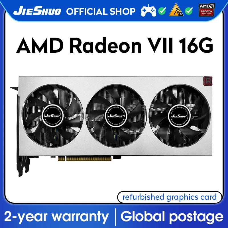 New AMD Radeon VII 16g Computer graphics RX 580 8GB 3090 GPU PC Gaming Used RTX 3060 Servers 3070 Nvidia 4090 4070 Graphic Card