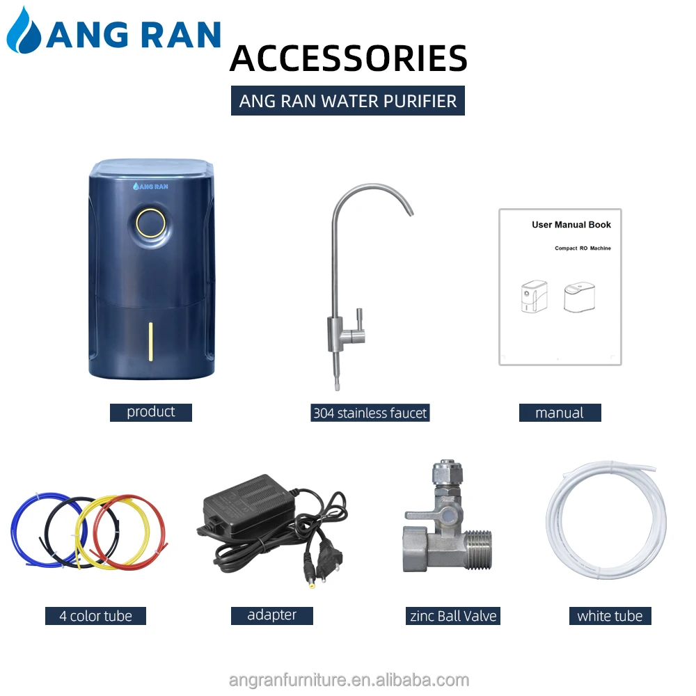 Home Under Sink 5 Stage Reverse Osmosis Water Filter 75GPD RO System For Kitchen