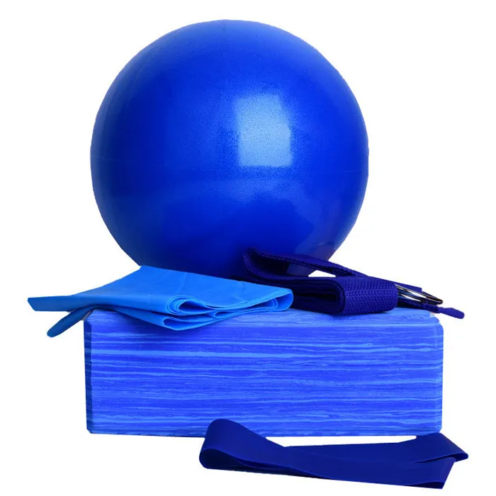 Синий блок для фитнеса, йоги, тренировочный эластичный пояс, набор для йоги для женщин