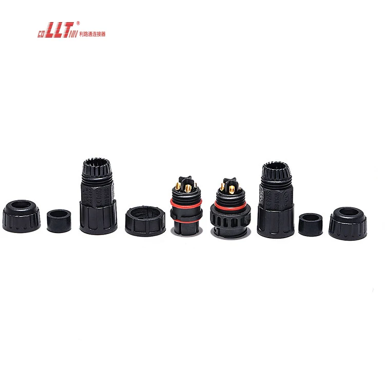 4pin M19 electrical waterproof wire plastic insulation connector with 2pin 3pin 5pin