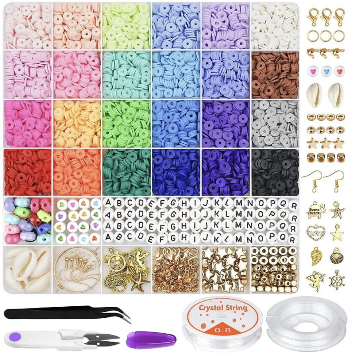 Factory Direct Sales Hot Selling 16800 2mm Rice Beads Seed Bean Puzzle Fun Children DIY Handmade Jewelry Rice Bead Set Box