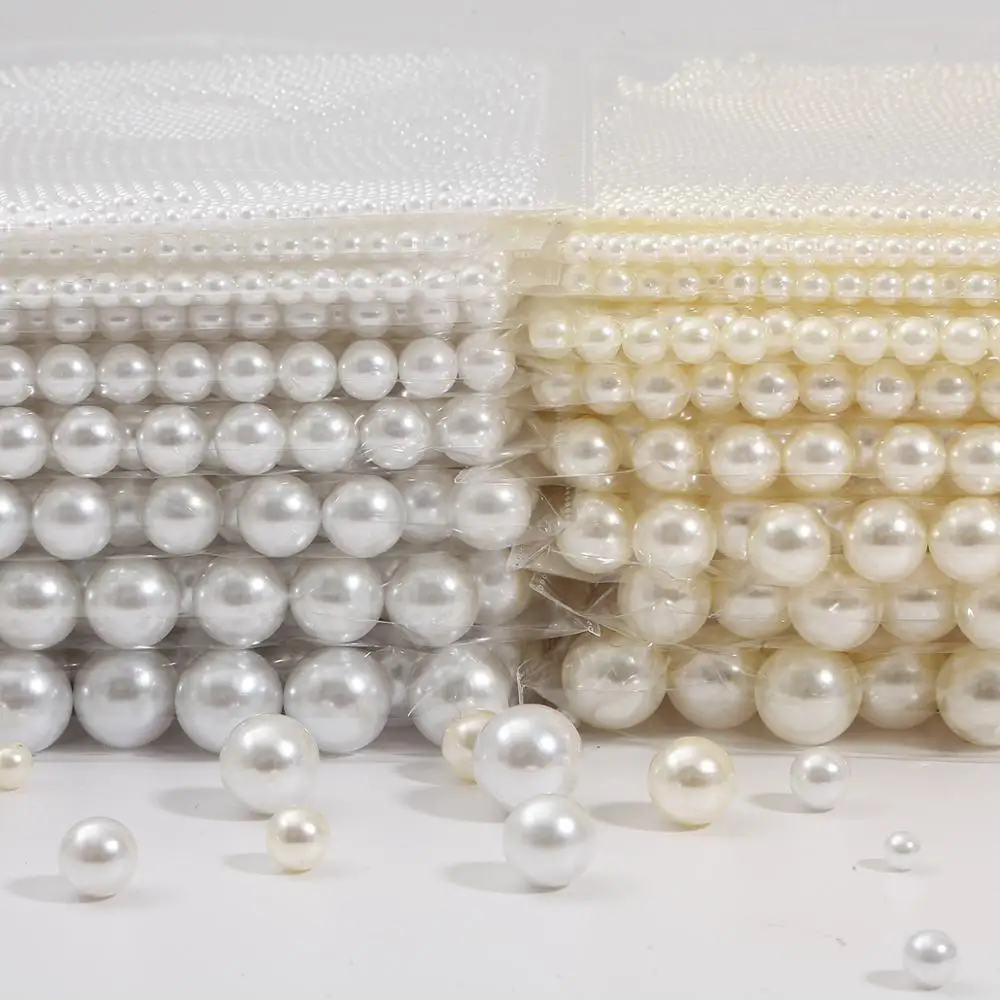 2mm White Ivory Round ABS Beads Without Hole Plastic Pearl Beads for Jewelry Accessories Beads & Findings Making