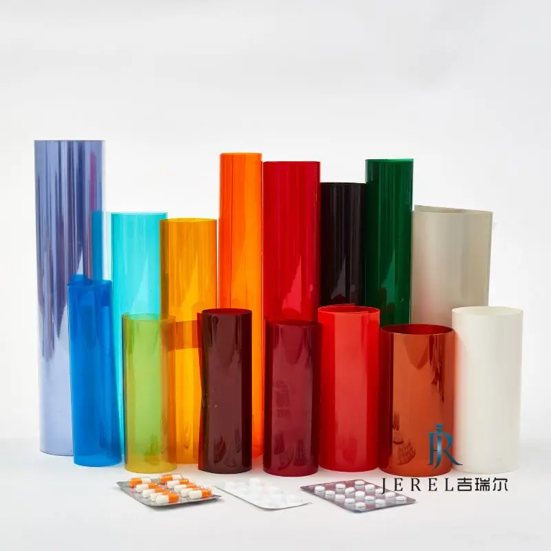 JEREL pvdc roll pvc pe pvdc composited blister tablet packing plastic film
