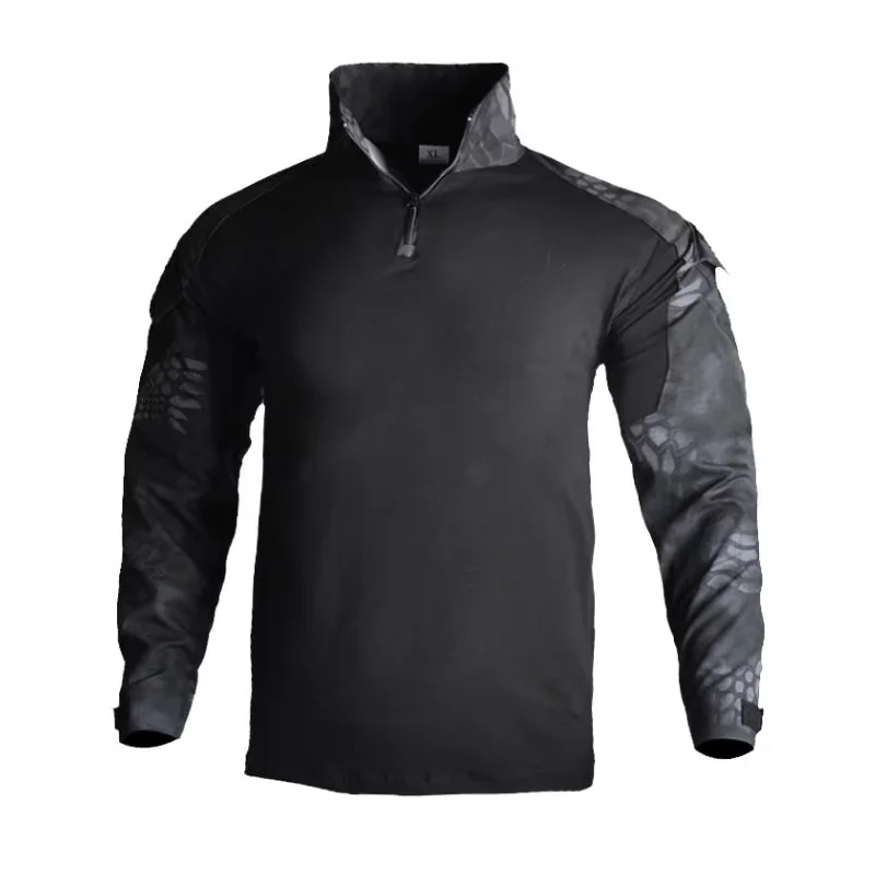 Breathable Camo Uniform Suit in Spandex for Outdoor Activities Shirt Top CP g2 Tactical Combat Training