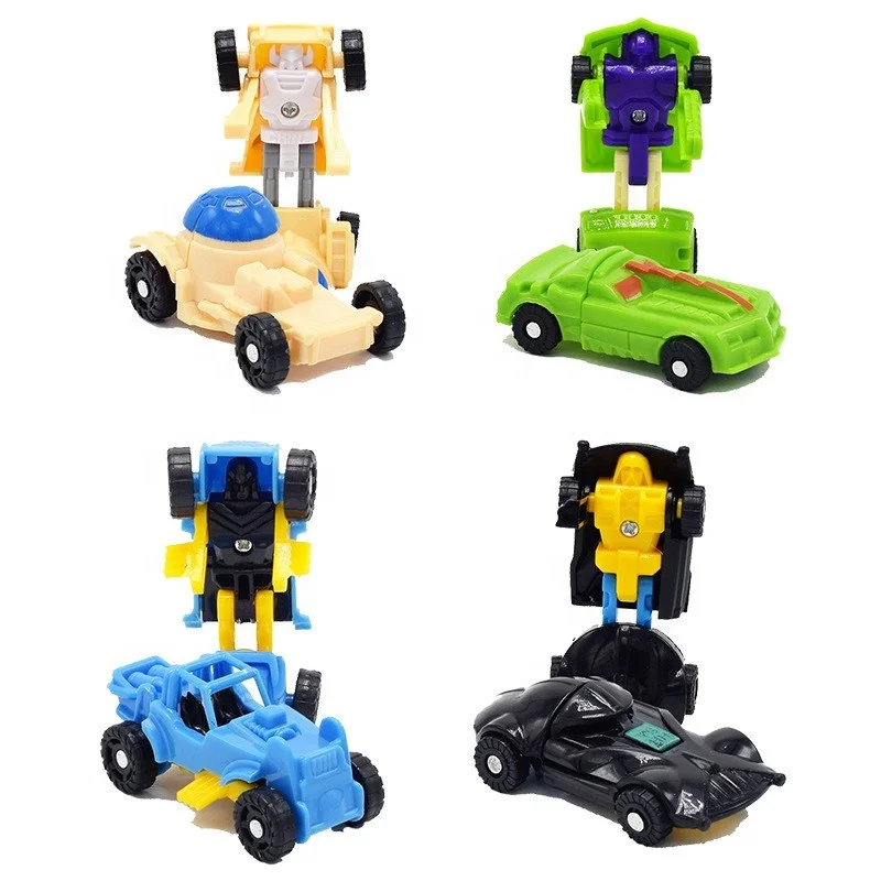 Wholesale Boys Toys 12 Designs Plastic Transform Toy Deformation Car Toy For Vending Capsule